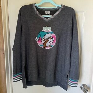 Buc-ee’s Gray Knit Long Sleeve Christmas Ornament Sweater